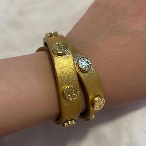 gold tory burch wrap bracelet